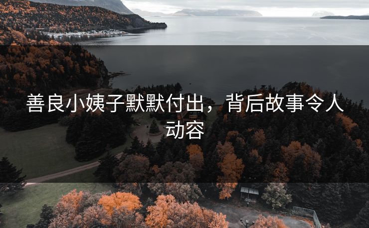 善良小姨子默默付出，背后故事令人动容