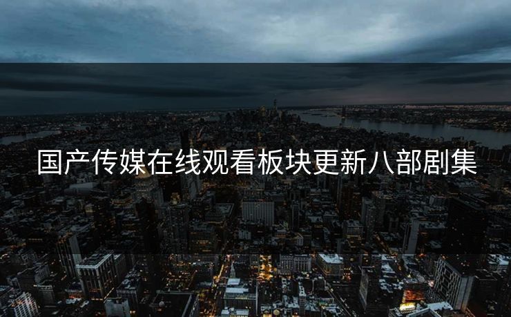 国产传媒在线观看板块更新八部剧集